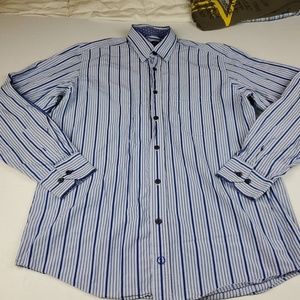 Bugatchi Long Sleeve Button Down Shirt Size Large
